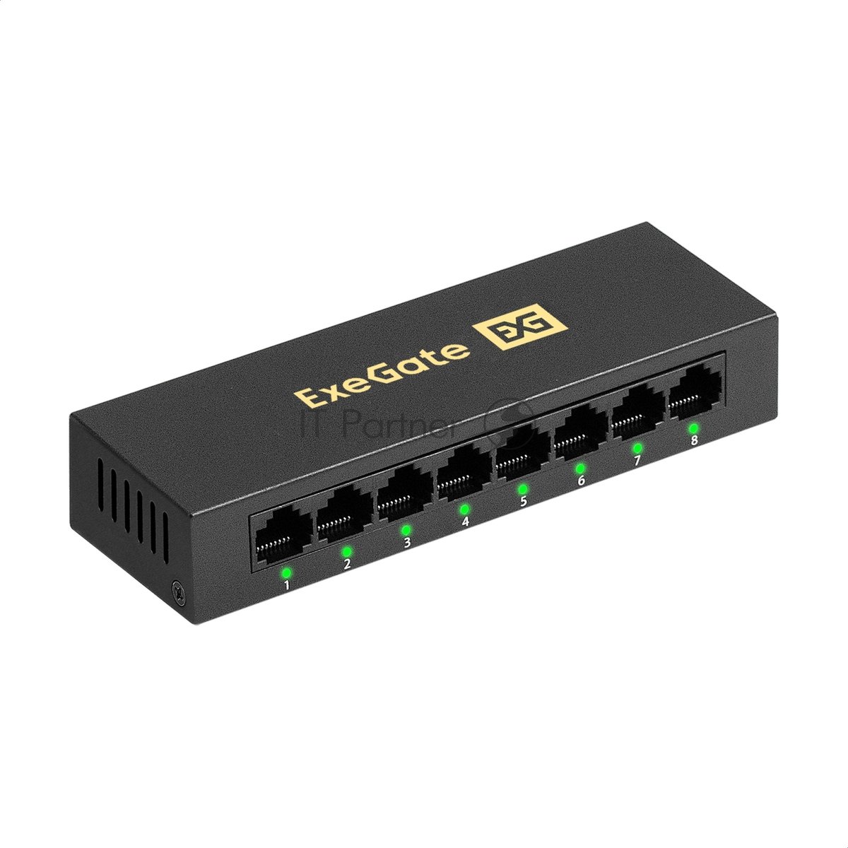 Exegate EX298690RUS Коммутатор неуправляемый ExeGate EDES-1008D (8-портовый UTP 10/100Mbps, металлический корпус, с функцией энергосбережения (EEE), настольный/настенный)