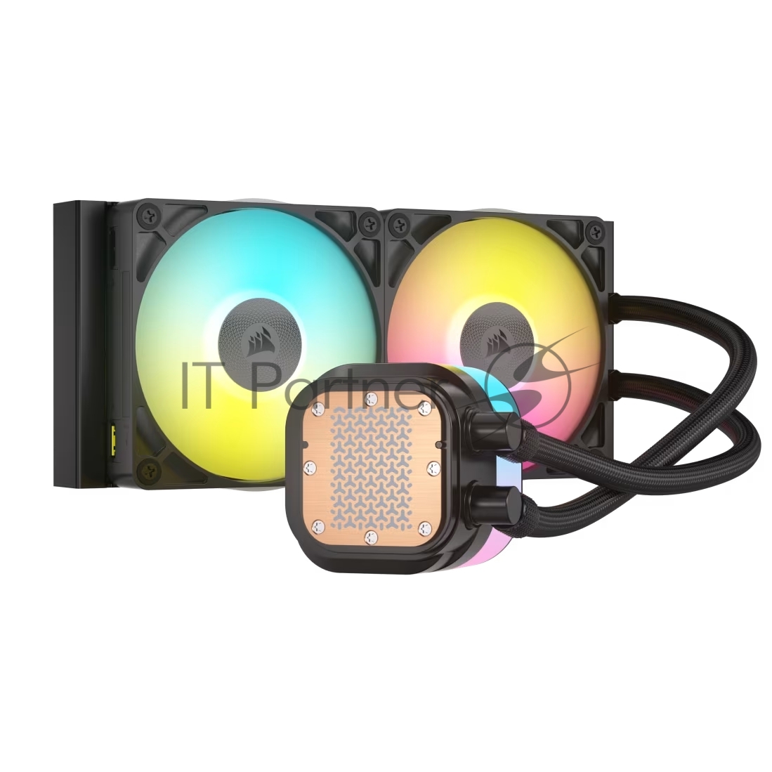 Система жидкостного охлаждения Corsair iCUE LINK TITAN 240 RX RGb (240мм, черный, RGb/ Fans: 2x120мм, 73.5CFM, 36dBA, 2100RPM/ S: 1851, 1700, AM5, AM4)