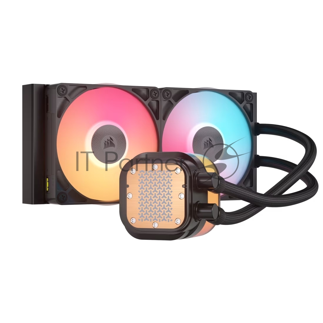 Система жидкостного охлаждения Corsair iCUE LINK TITAN 240 RX LCD (240мм, черный, RGb/ Fans: 2x120мм, 73.5CFM, 36dBA, 2100RPM/ S: 1851, 1700, AM5, AM4)