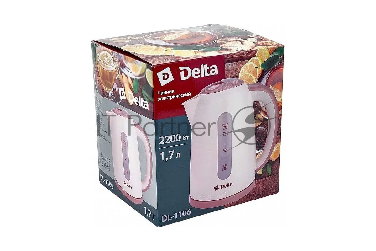 Чайник электрический Delta DL-1106 бежевый