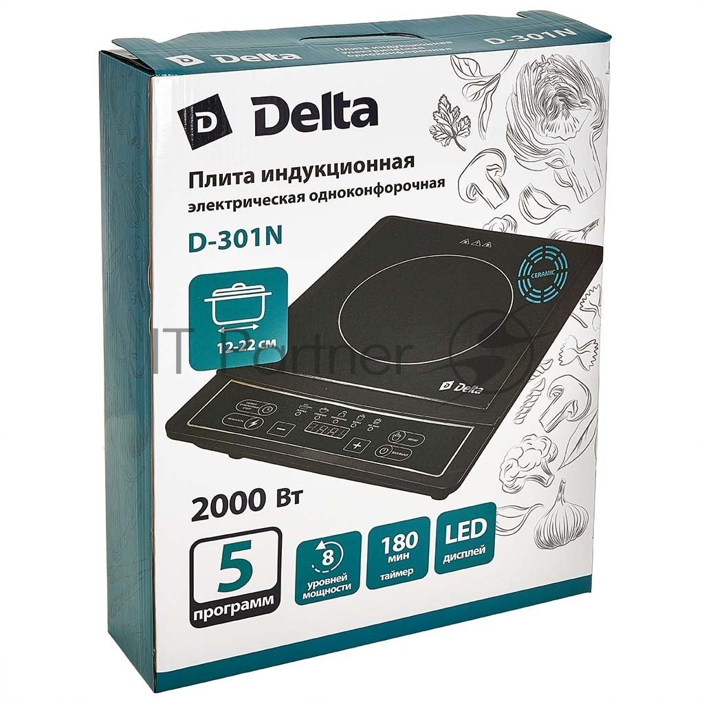Плита индукционная DELTA D-301N черный