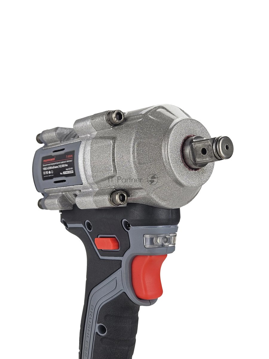 Аккумуляторный гайковерт бесщеточный ударный ProfiPower T-500N (Li-ion-1шт, 4.0А·ч, 500Нм, ударная головка 17/19/21мм, З/У, в кейсе)