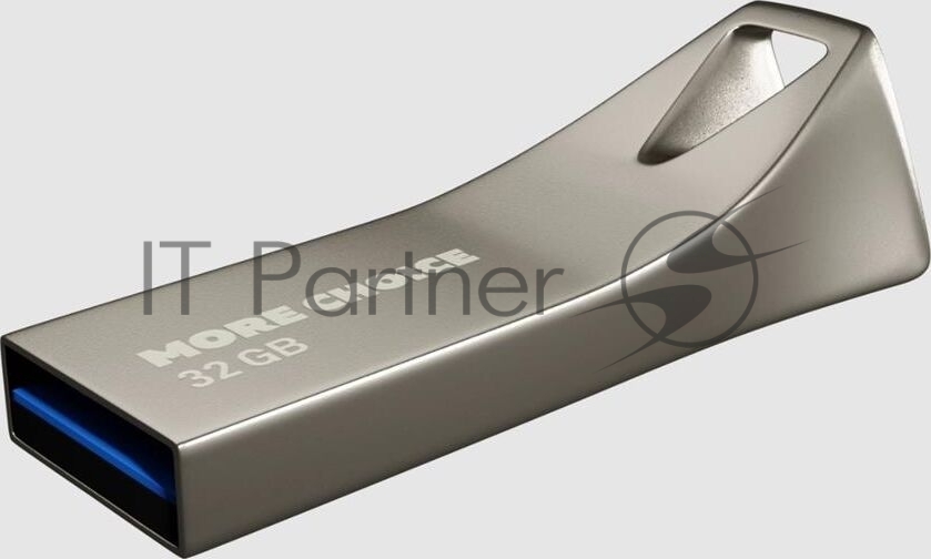 Флешка USB More Choice MF32 Metal (4610196401145), 32Gb, USB 2.0, R/W 15/8, серебристый