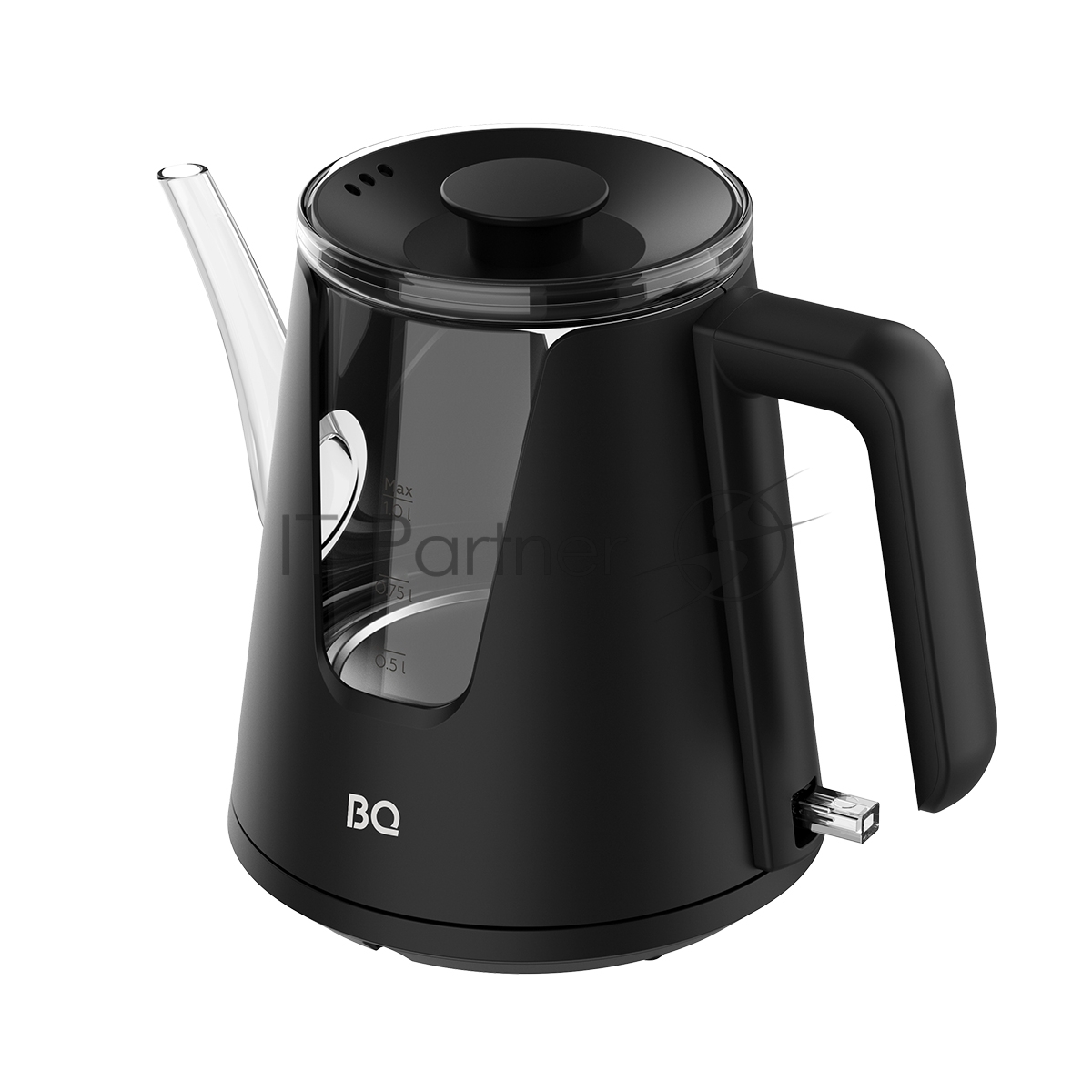 Чайник электрический BQ KT0046DW черный, 2200 Вт, 1л