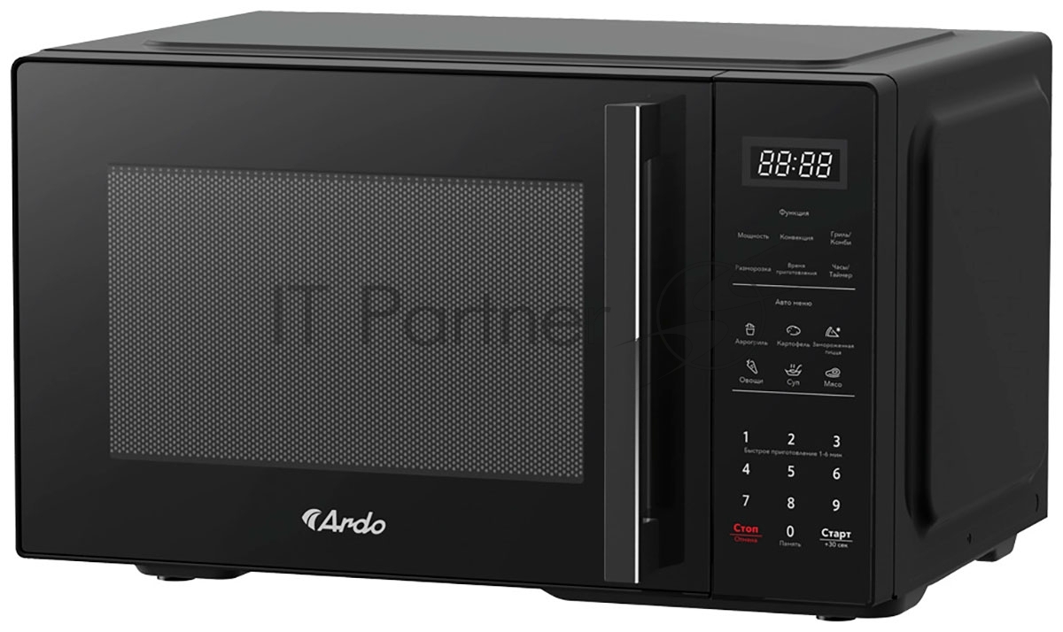 Микроволновая печь Ardo MEA23-EAFB2 черный/белый, 23 л, 900 Вт, переключатели - сенсор