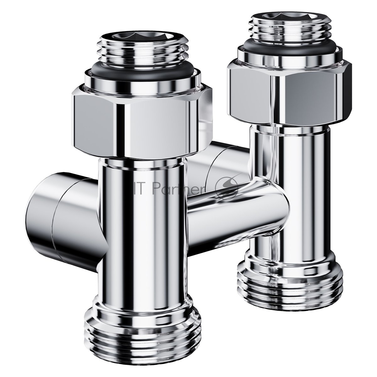 Узел нижнего подключения Royal Thermo Design прямой 1/2"х3/4"EK (хром)