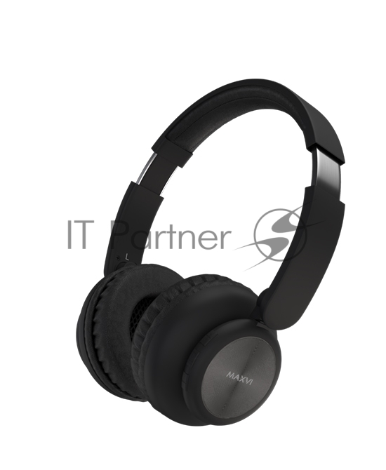 Беспроводные наушники Maxvi MHF-200BT черный, полноразмерные, Bluetooth, встроенный микрофон, до 15 ч