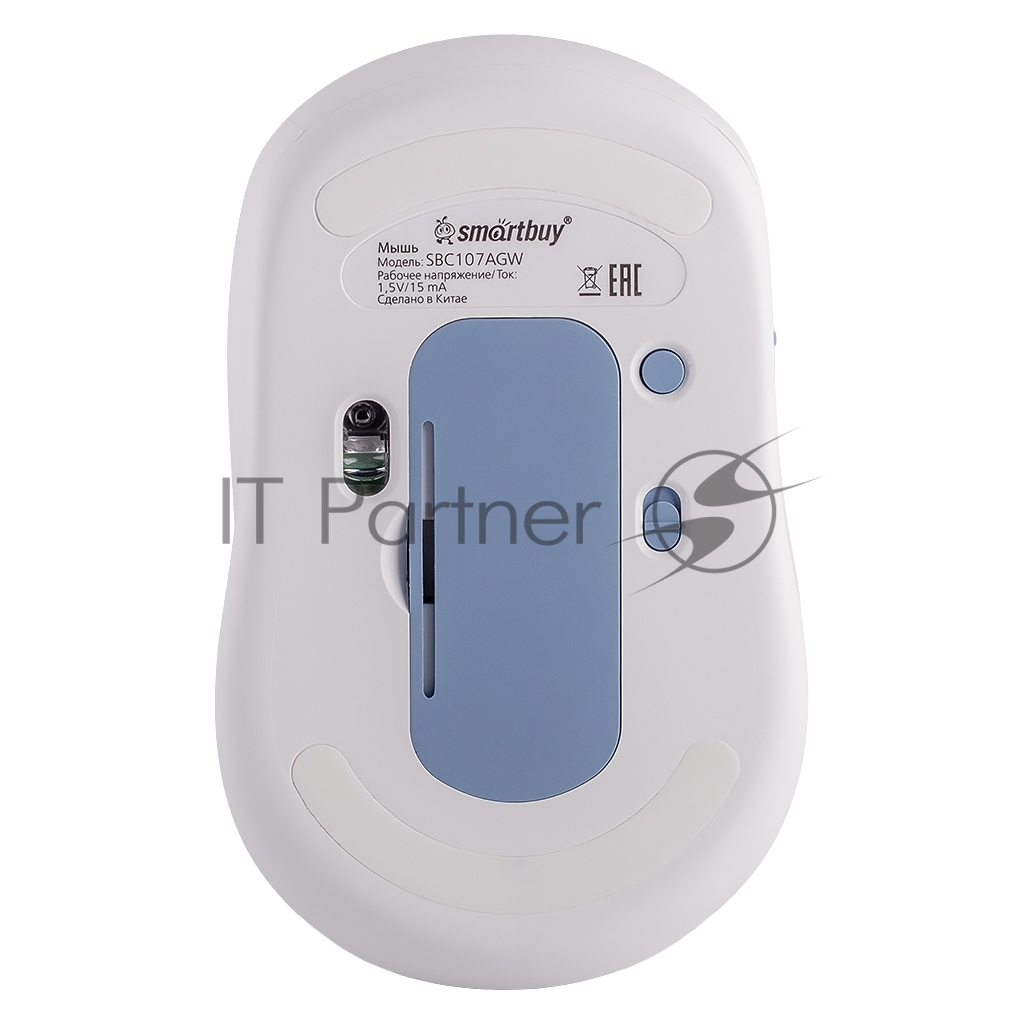 Комплект клавиатура+мышь Smartbuy 107AG беспроводной, USB, 1200 DPI, бело-голубой