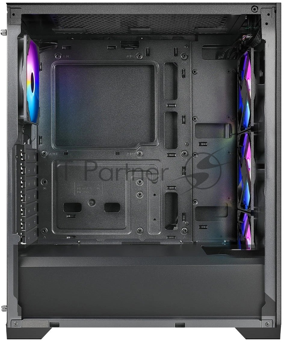 Корпус AZZA Aerohex Black, Midi-Tower, чёрный, 4 x 120 мм