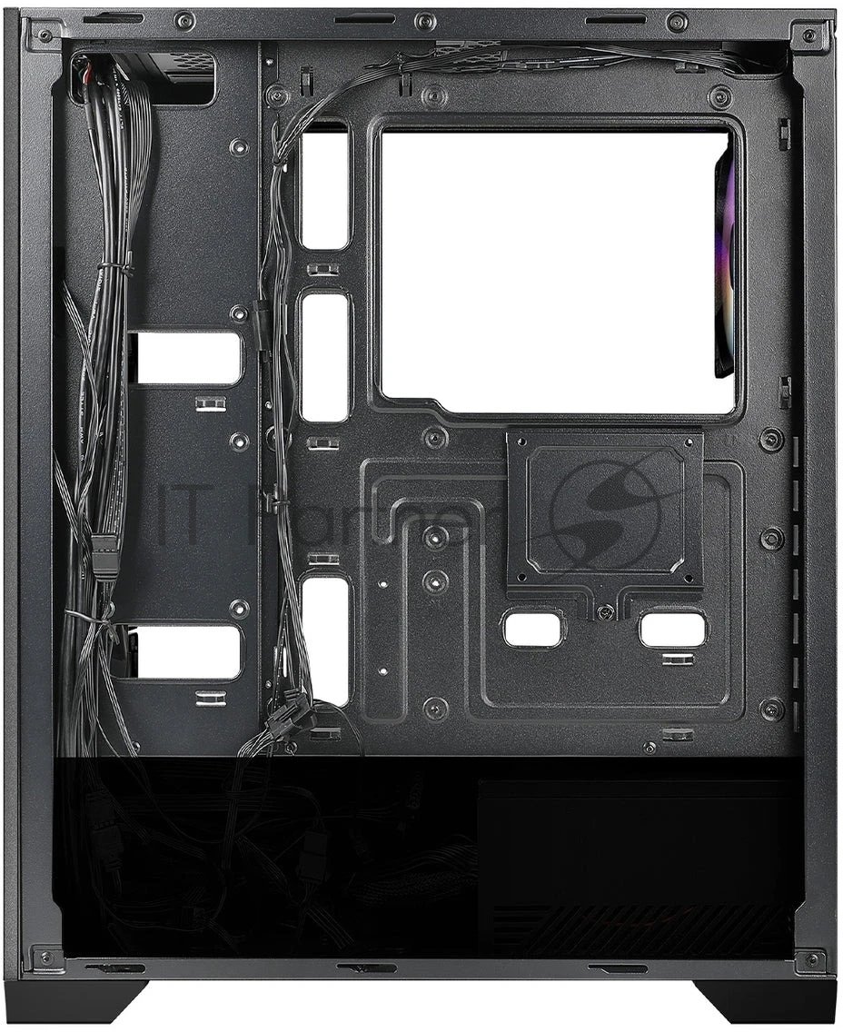 Корпус AZZA Aerohex Black, Midi-Tower, чёрный, 4 x 120 мм