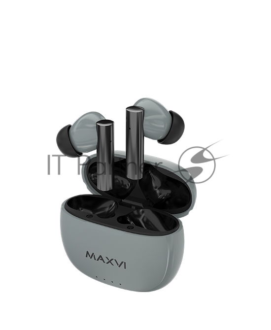 Наушники Maxvi MHF-117BT, TWS, Bluetooth, серые