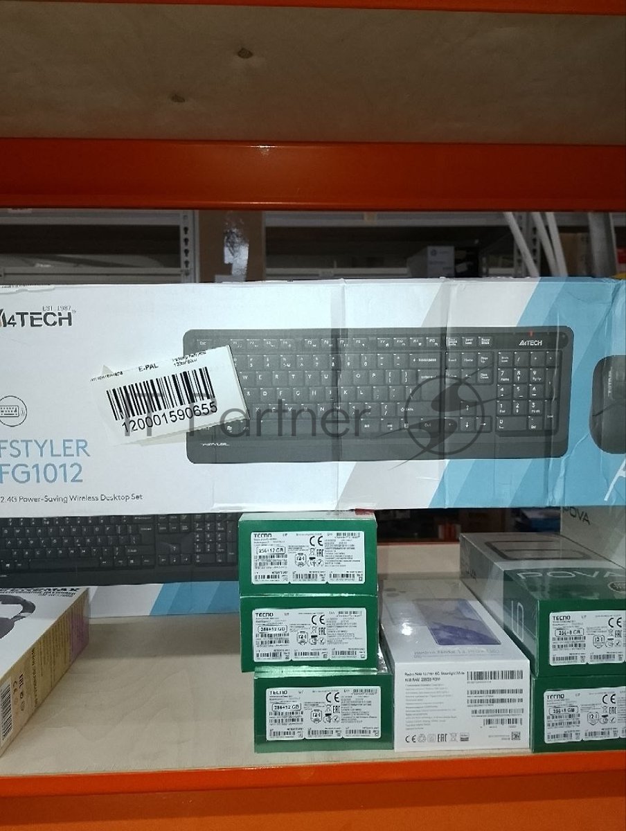 (Поврежденная упаковка) Комплект клавиатура+мышь A4Tech Fstyler FG1012, беспроводная, USB, черный (FG1012 черный)