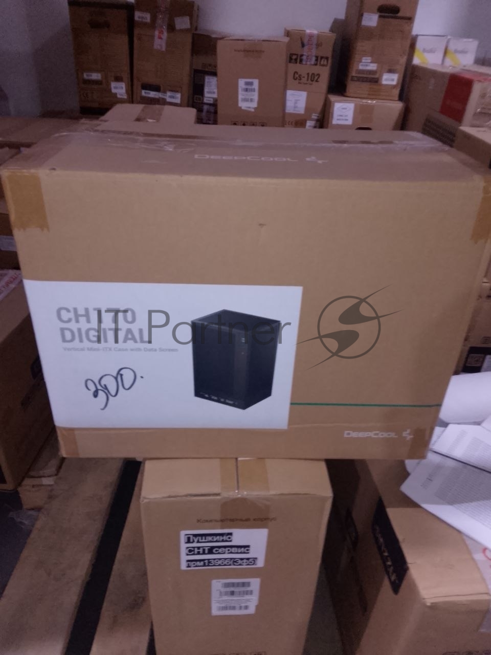 (Поврежденная упаковка) Корпус DEEPCOOL MiniTower CH170 Digital черный (mini-ITX, без БП, 2xUSB3.0+USB3.2, no fan) (R-CH170-BKNPI0D-G-1)