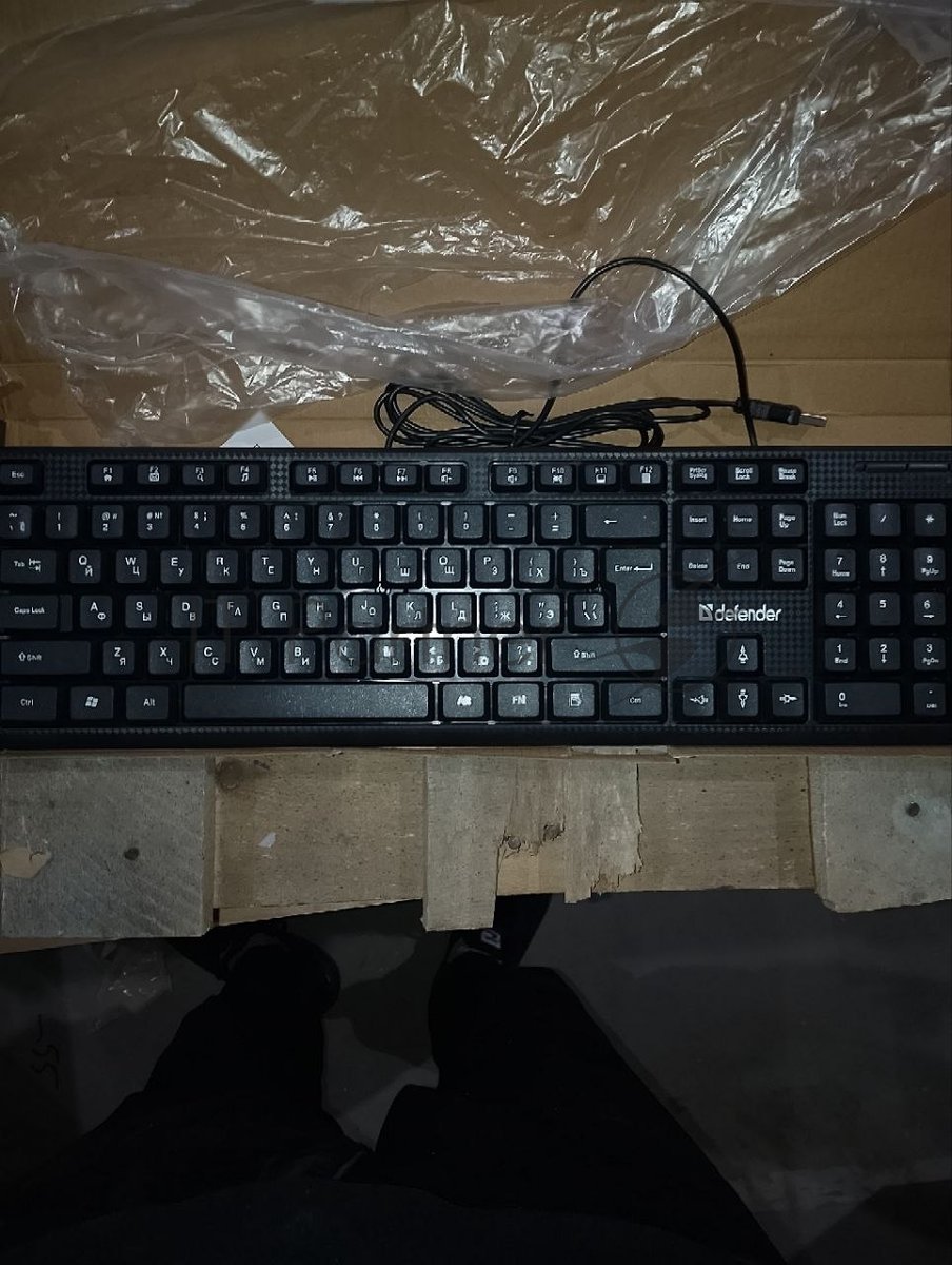 (Поврежденный товар) Клавиатура проводная DEFENDER Daily HB-162 RU черный (USB, 104+FN кл.) (45162_(Поврежденный товар) 004770)