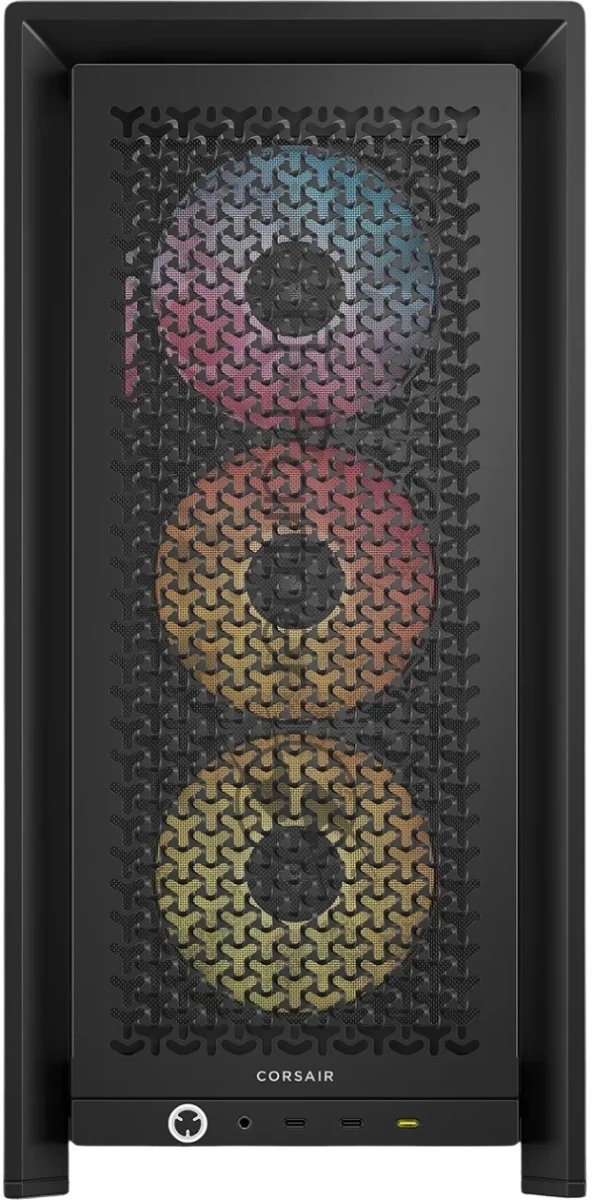 Корпус Corsair Frame 4000D LCD RS ARGB Black, Midi-Tower, чёрный, 4 x 120 мм