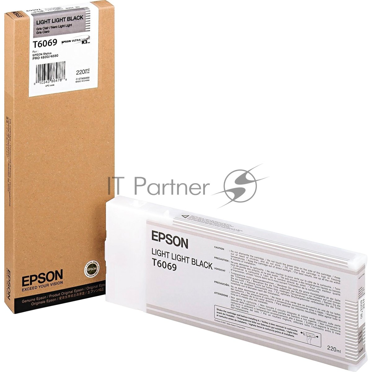 Картридж EPSON T6069 светло-серый повышенной емкости для Stylus Pro 4880