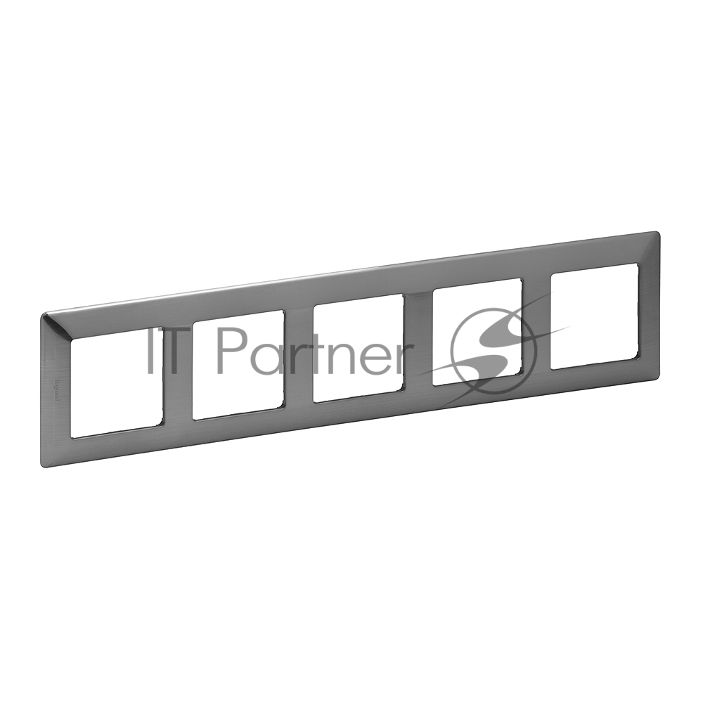 Рамка Valena LIFE "Сталь". 5-постовая универсальная Valena LIFE. Рамка "Сталь". 5-постовая универсальная