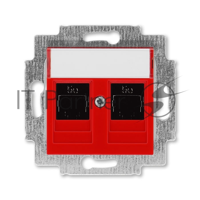 Розетка компьютерная RJ45 кат,5e+заглуш,, красный EPJ Levit красный / дымчатый чёрный