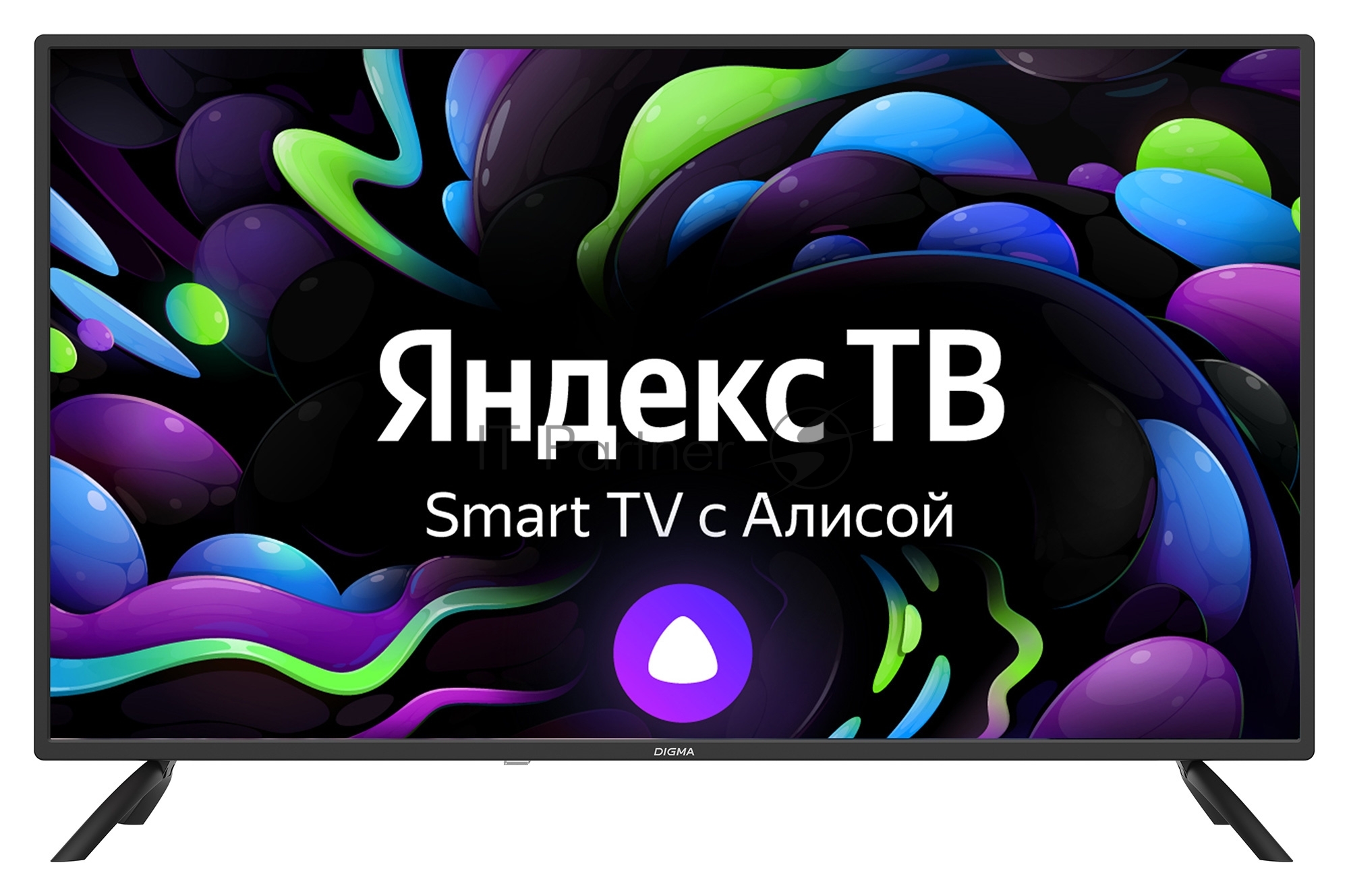 Телевизор LED Digma 40" DM-LED40SBB31 Яндекс.ТВ черный/черный FULL HD 60Hz DVB-T DVB-T2 DVB-C DVB-S DVB-S2 USB WiFi Smart TV