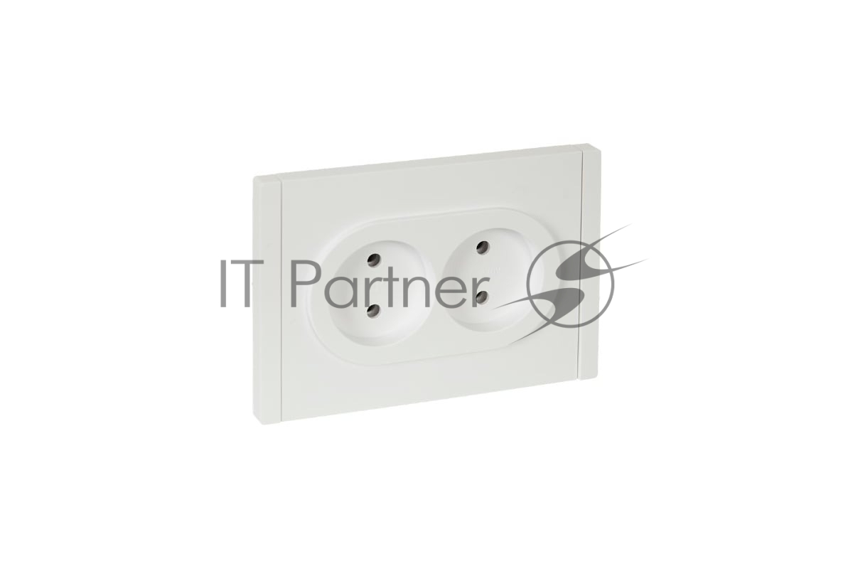 Розетка 2-м СП FORTE&PIANO FP226 10А без заземл. без защ. шторок безвинт. крепл. бел. IEK FP-R20-10-1-K01