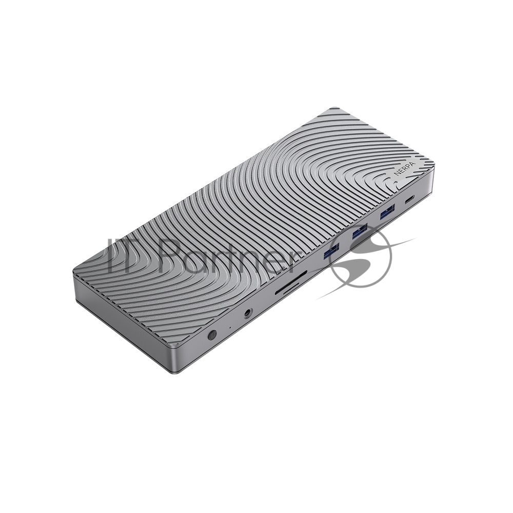 Док-станция для ноутбука/ NERPA 14 in 1 docking station (1xDC 12V 3A, 1xUSB-C 100W PD, 2xHDMI 4K@60Hz, 2xDP 4K@60Hz, 3xUSB-A 3.2 (10Gbps data), 1xTF/microSD, 1xSD/MMC, 1x3.5mm audio, 1xRJ45 GB), USB-C power adapter 100W, power 100W USB-C cable 150cm, PD with DP and data 100W USB-C cable 30cm