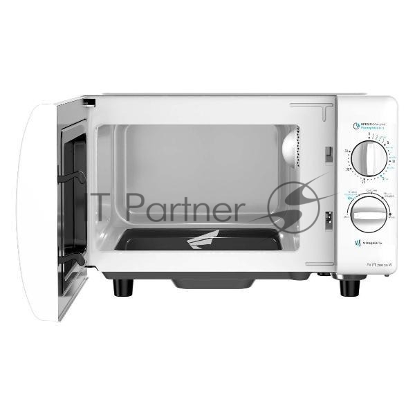 Микроволновая печь FAVOUR FV FT 700 20W белый, 20 л, 700 Вт, переключатели - поворотный механизм