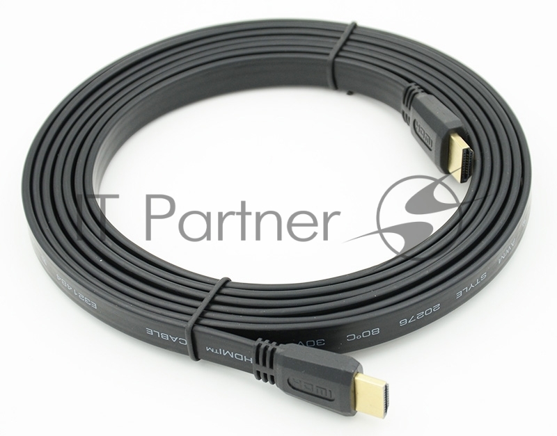 Кабель HDMI Behpex Gold Plated Connector, Ver1.4, Ultra Slim HDMI(19pin)/HDMI(19pin) (5м) феррит.кольца позолоченные контакты