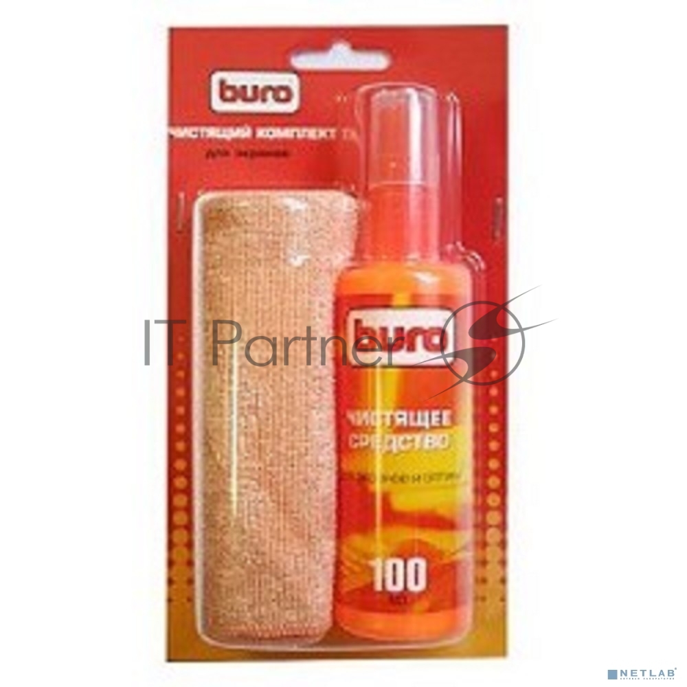 Чистящий набор (салфетки + гель) Buro BU-S/MF (салфетка и спрей) для экранов и оптики блистер 100 мл