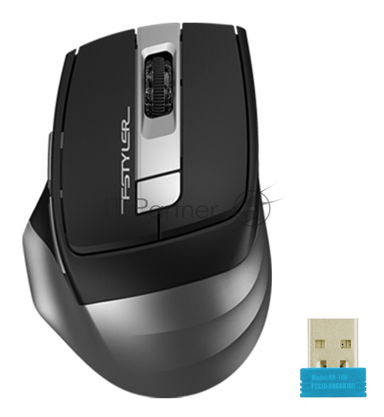 Мышь беспроводная A4Tech Fstyler FB35 серый, 2000 dpi, радиоканал, Bluetooth, USB, кнопки - 6