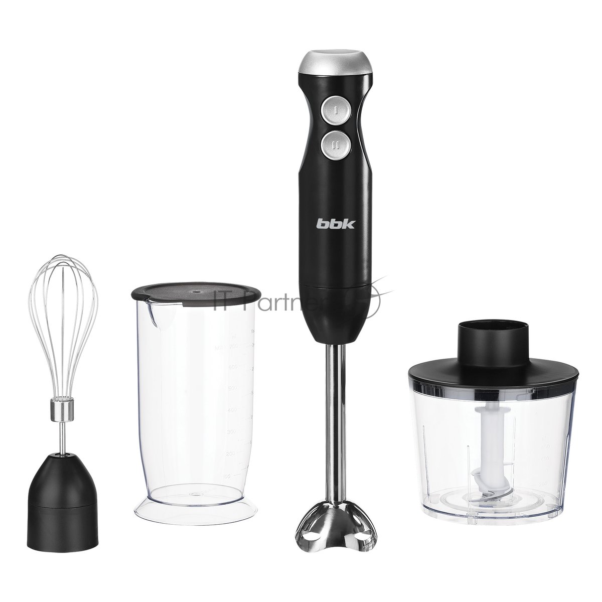 Блендер погружной BBK KBH1403 черный, 800 Вт, 2 скорости, турбо