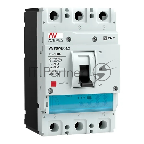 Выключатель автоматический 3п 32А 50кА AV POWER-1/3 ETU2.0 AVERES EKF mccb-13-32-2.0-av