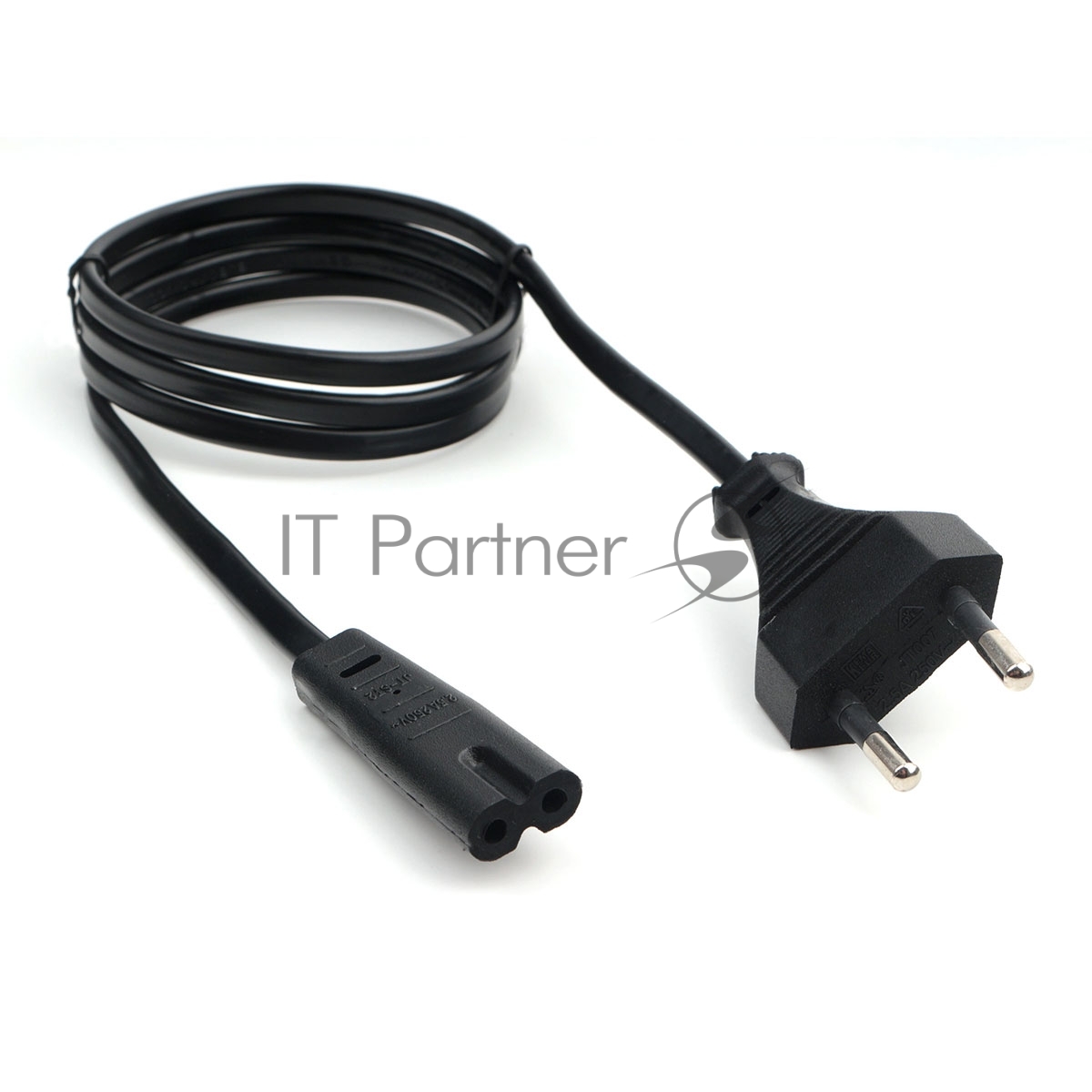 Кабель питания аудио/видео Cablexpert PC-184/2-1М, 1м, CEE 7/16 - C7, 2-pin, 2х0,5, черный, пакет