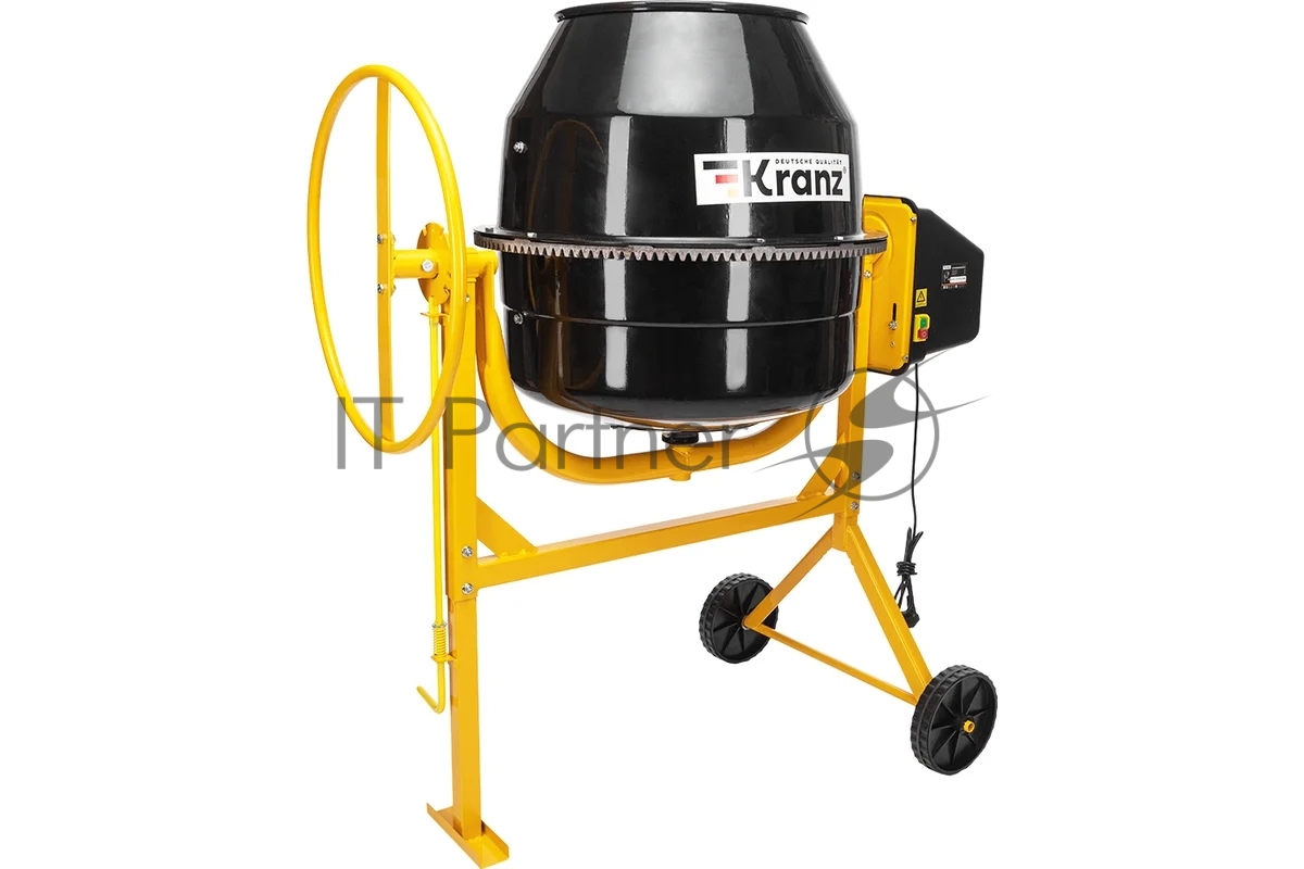 Бетоносмеситель Kranz KR-200 1000 Вт, 200 л, чугунный венец, 23 об/мин