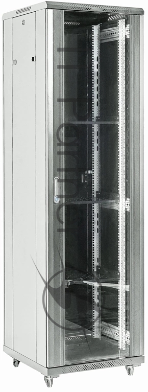 Шкаф коммутационный Rexant (04-4266-211) напольный 42U 600x600мм пер.дв.стекл металл 2 бок.пан. направл.под винты 800кг серый 230град. IP20 сталь