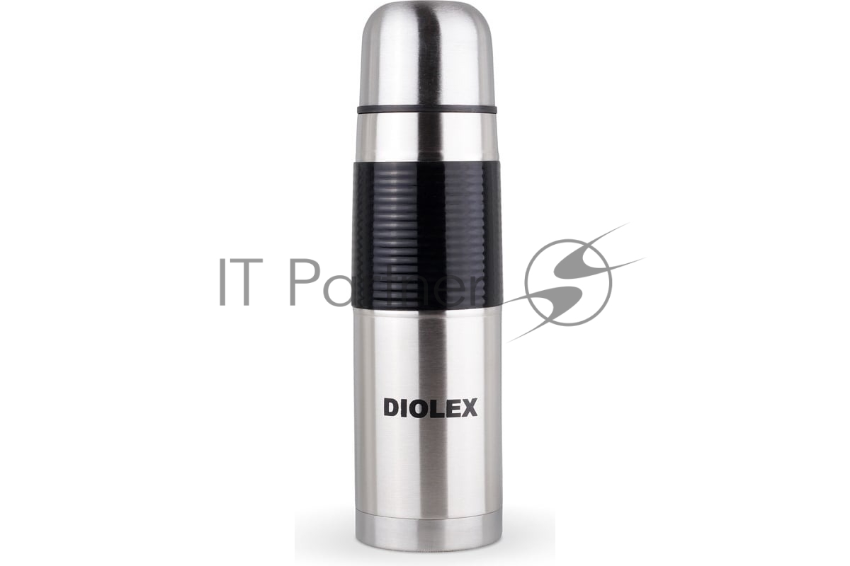 Термос Diolex DXR-500-1 500 мл. с узким горлом, резиновая встака на корпусе, нержавеющая сталь