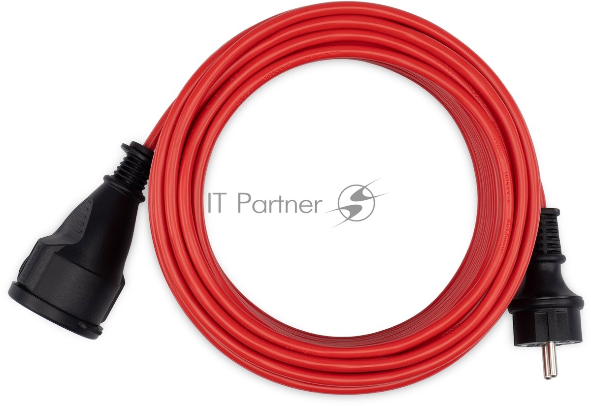 Удлинитель силовой Starwind ST-PS1.20/R-16 3x1.0 кв.мм 1 розет. 20 м ПВС 16A без катушки красный