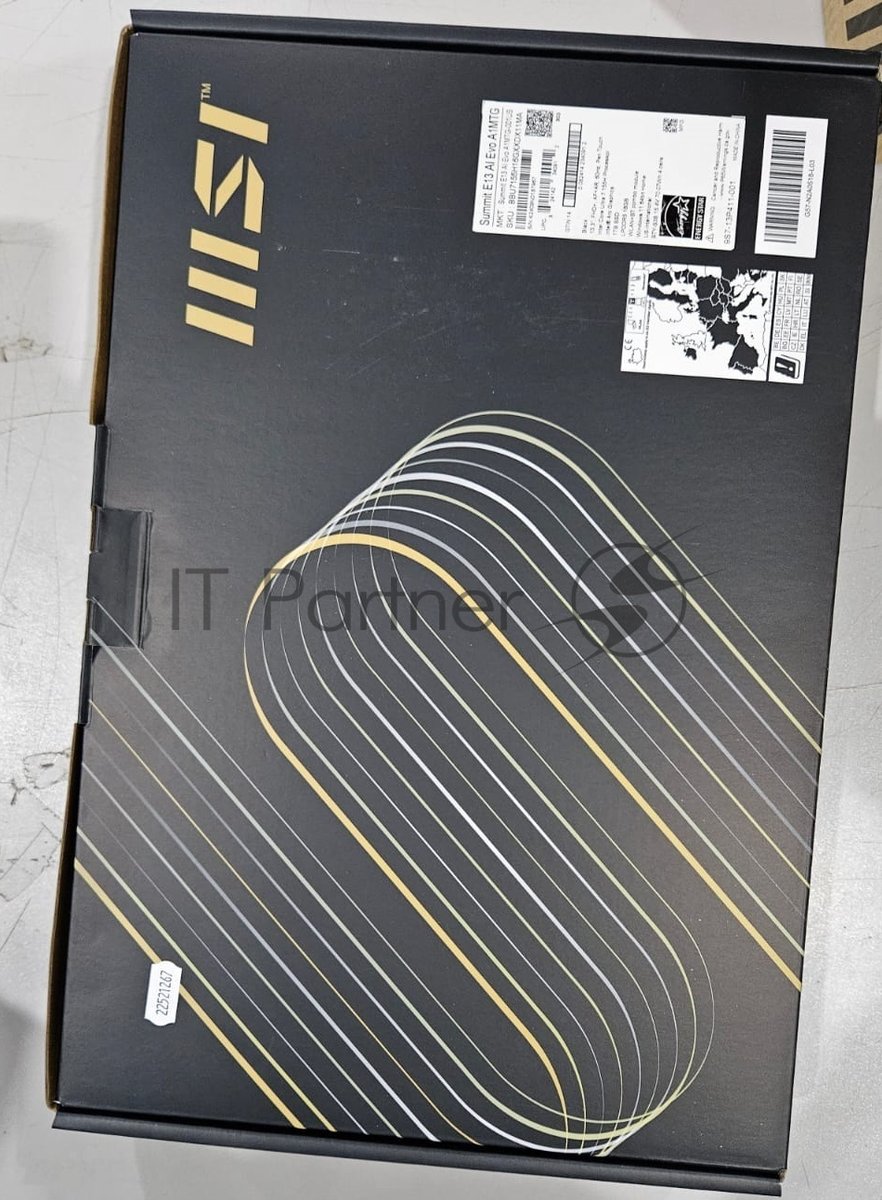 (Из ремонта, рабочий, гарантия 7 дней) Ноутбук MSI Suммit E13 AI Evo A1MTG-001US Core Ultra 7 155H 16Gb SSD 1Tb Intel Iris Xe graphics 13.3" IPS Touch FHD+ (1920x1200) Windows 11 Home Multi Language черный WiFi BT Cam