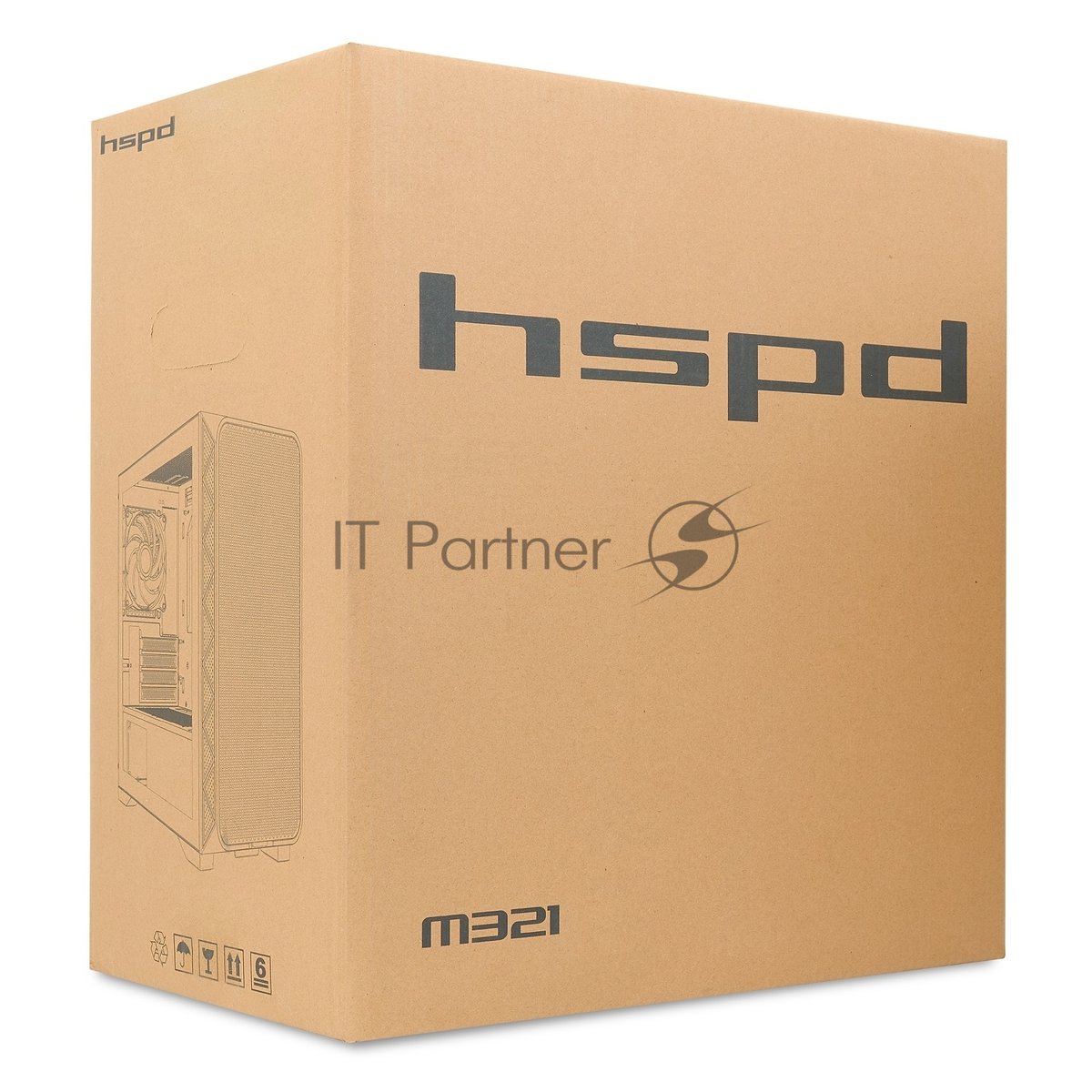 Компьютерный корпус HSPD M521, Mesh Mid Tower, черный, slide TG, 0.45 SPCC, 4x120мм ARGb ATX, mATX, mITX 160/330/184мм 2x2.5", -, 7xPCI 2xUSB-A 3.0, 1xUSB-A 1.0 390x200x449мм