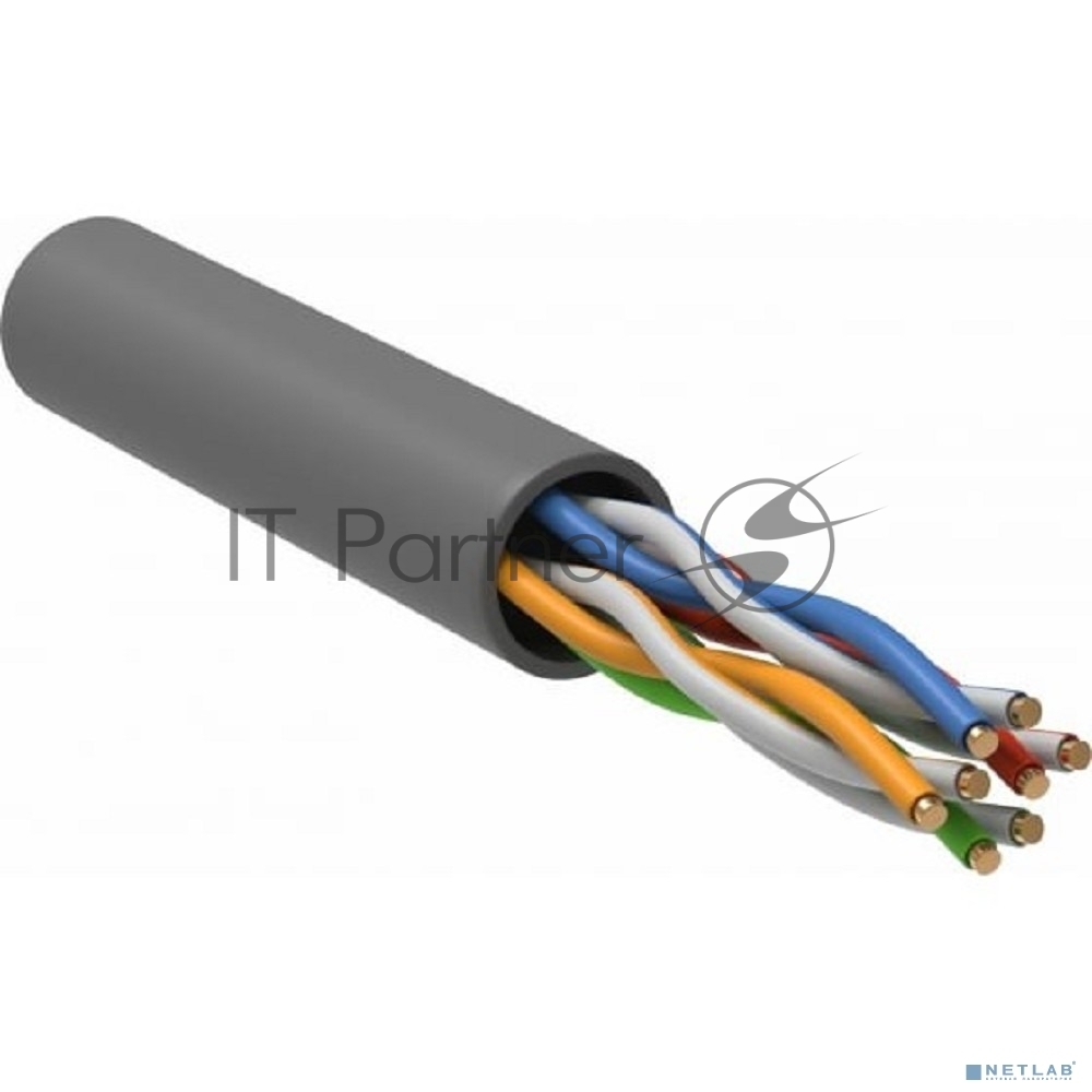 Витая пара неэкранированная U/UTP кат.5e 4x2x0,51 (24 AWG) LSZH нг(А)-HF Серая одножильная внутренняя LC1-C5E04-121 ITK