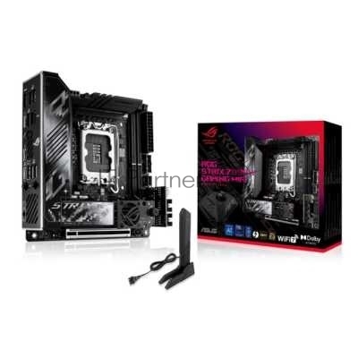 Материнская плата ASUS ROG STRIX Z890-I GAMING WIFI, LGA 1851, Intel Z890, 2xDDR5, 2xSATA, 2xM.2, 1xPCIe 5.0 x16, 1xHDMI, 2xUSB-C Thunderbolt 4, 1xUSB-C 20Gbps, 3xUSB-A 10Gbps, 1xUSB-A 5Gbps, 2xUSB-A 2.0, 1x 2.5Gb LAN, Mini-ITX