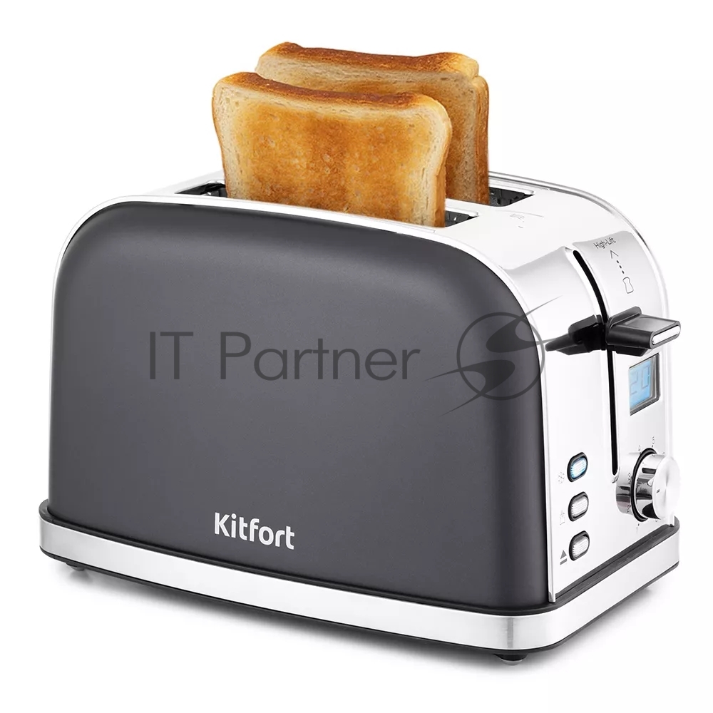 Тостер Kitfort КТ-2036-5 графит, 950 Вт, 2 слота