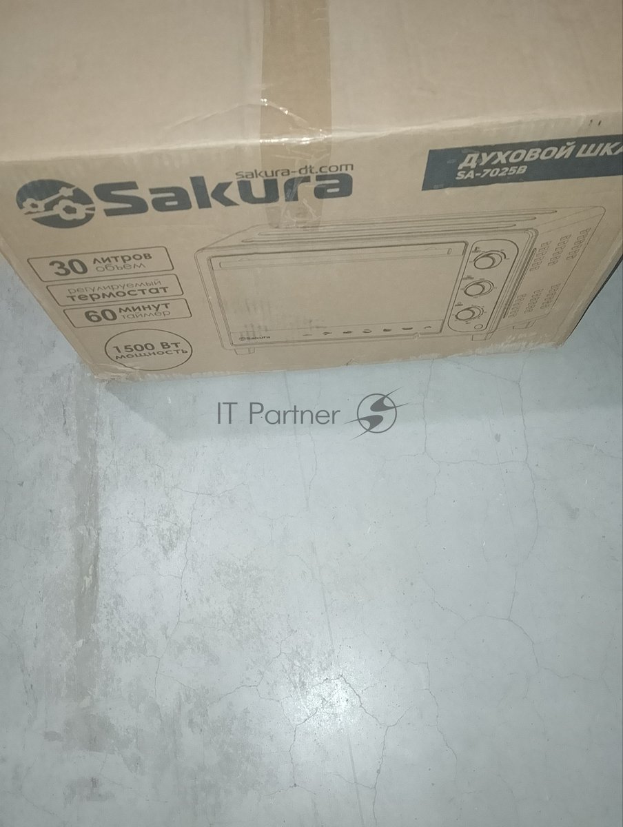 (Поврежденная упаковка) Духовка электро SAKURA SA-7025HBK 3200Вт 30л 2конф/чуг черн