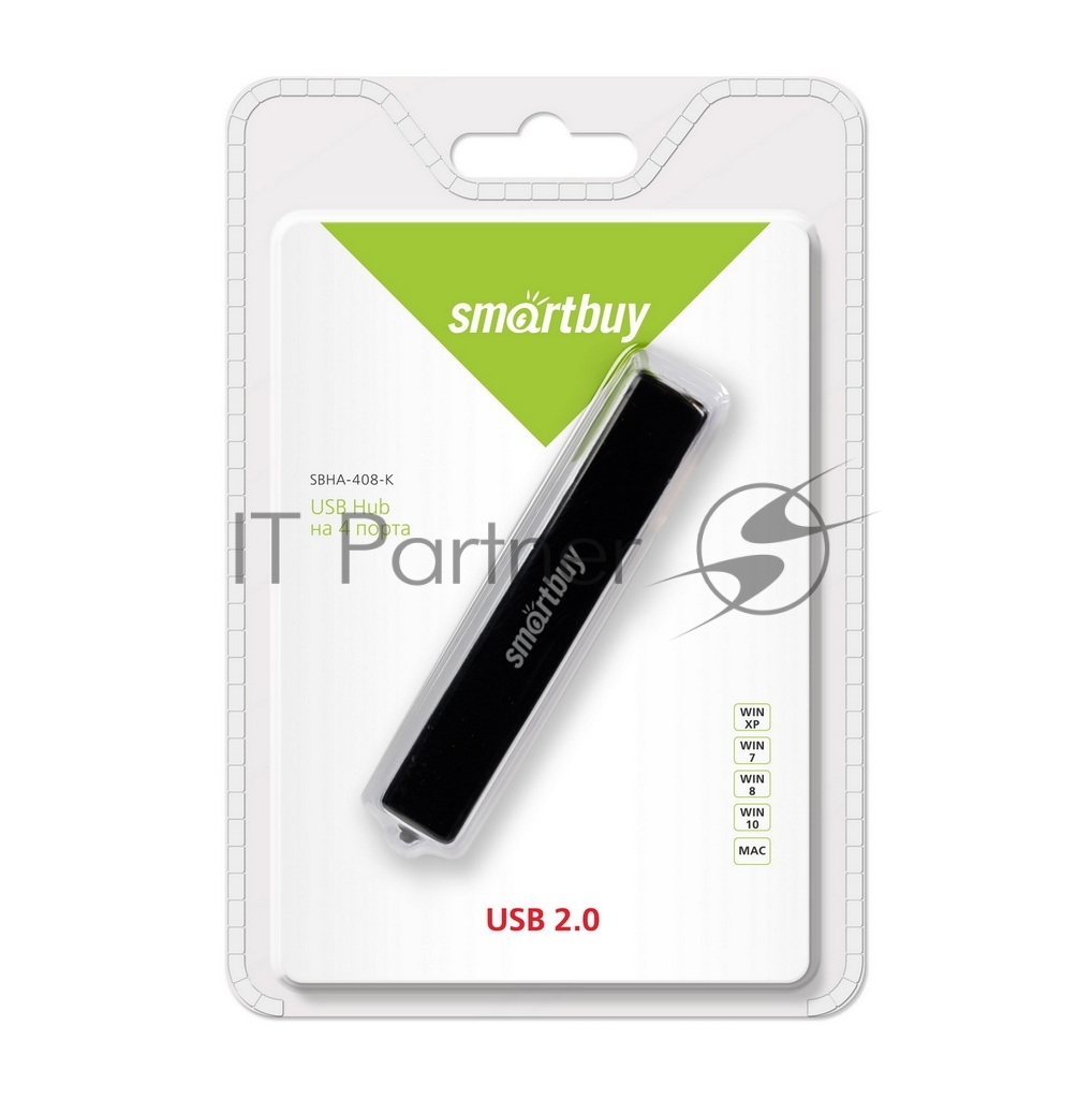 USB-концентратор Smartbuy (SBHA-408-K) 4 порта черный