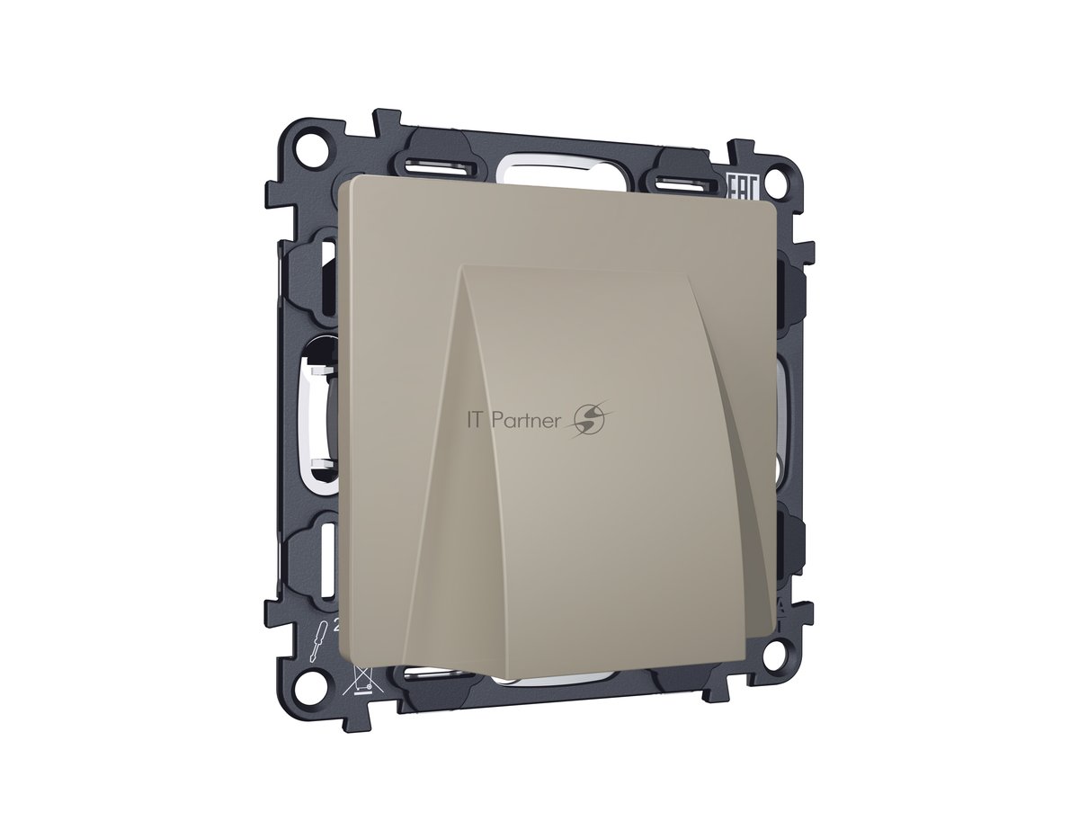 Ambrella MA375810 Комплект вывода кабеля с фиксатором ALFA Серо-бежевый матовый QUANT  (AP3758, VM238) MA375810