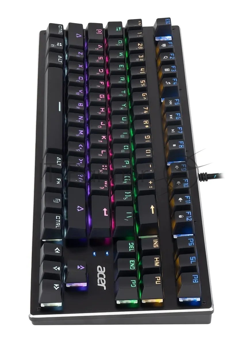 Клавиатура Acer OKW126 проводная, USB Type-A, чёрный