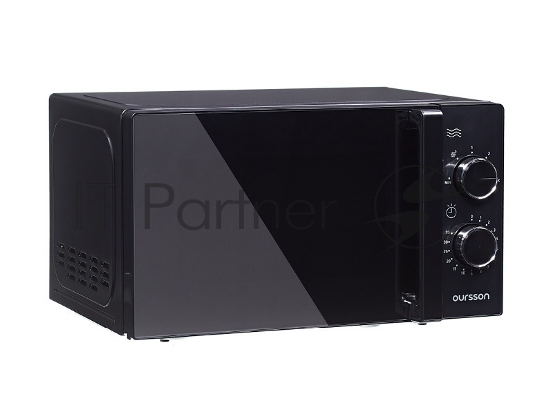 Микроволновая печь Oursson MM2009B/BL черный, 20 л, 700 Вт, переключатели - кнопки
