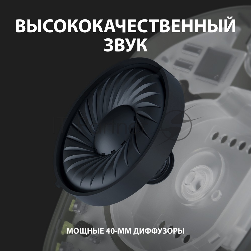 Гарнитура Logitech G435 чёрный, беспроводная, радиоканал, до 18 ч