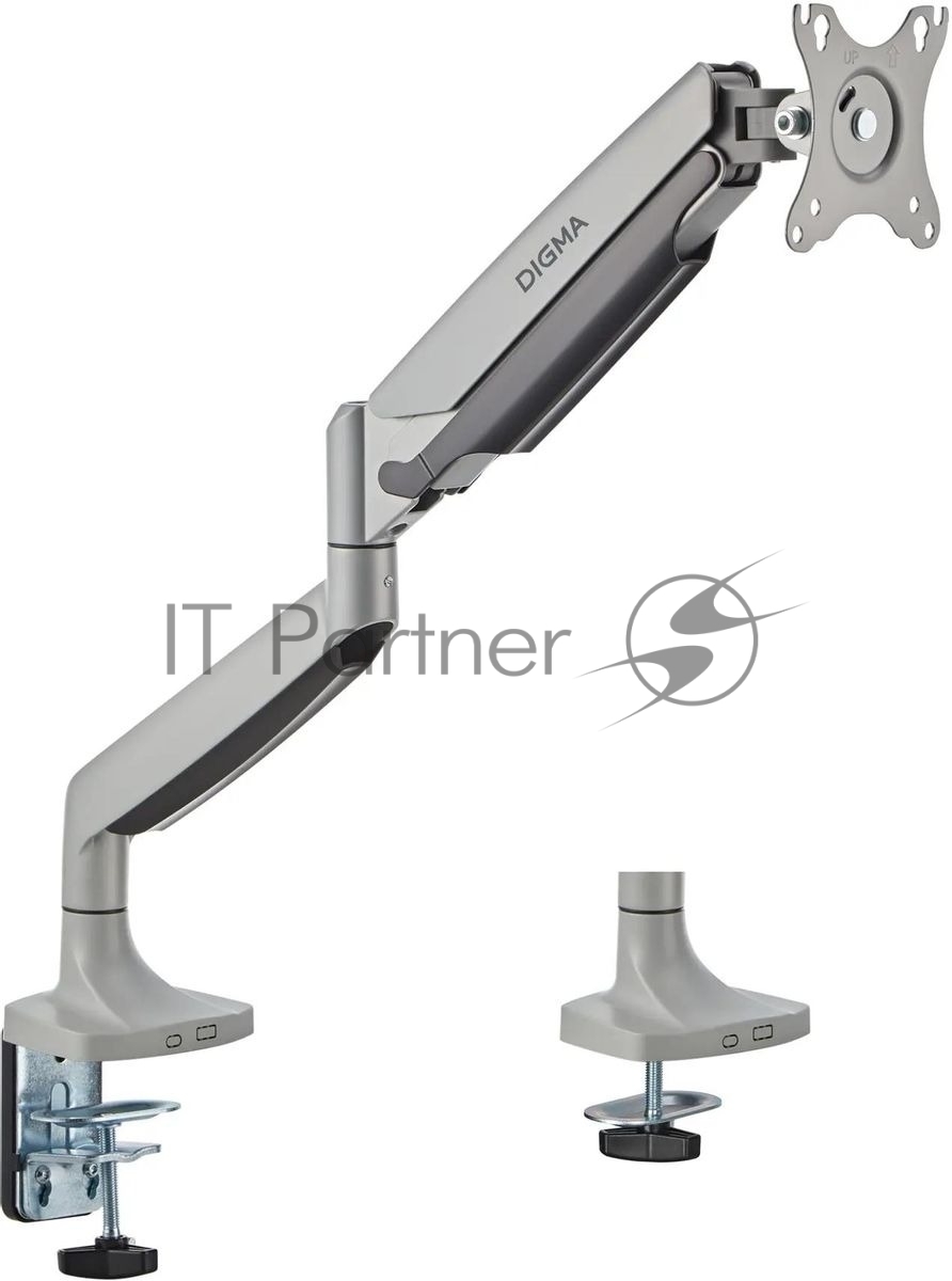 Кронштейн для мониторов ЖК Digma D-MM301 серый 17"-45" макс.15кг крепление к столешнице поворот и наклон