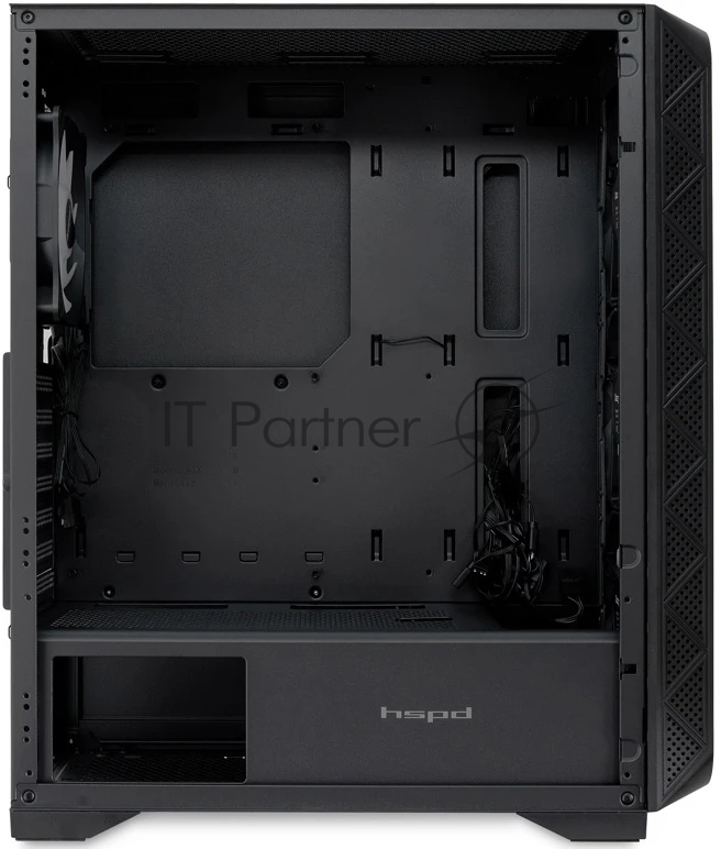 Компьютерный корпус HSPD M521, Mesh Mid Tower, черный, slide TG, 0.45 SPCC, 4x120мм ARGb ATX, mATX, mITX 160/330/184мм 2x2.5", -, 7xPCI 2xUSB-A 3.0, 1xUSB-A 1.0 390x200x449мм