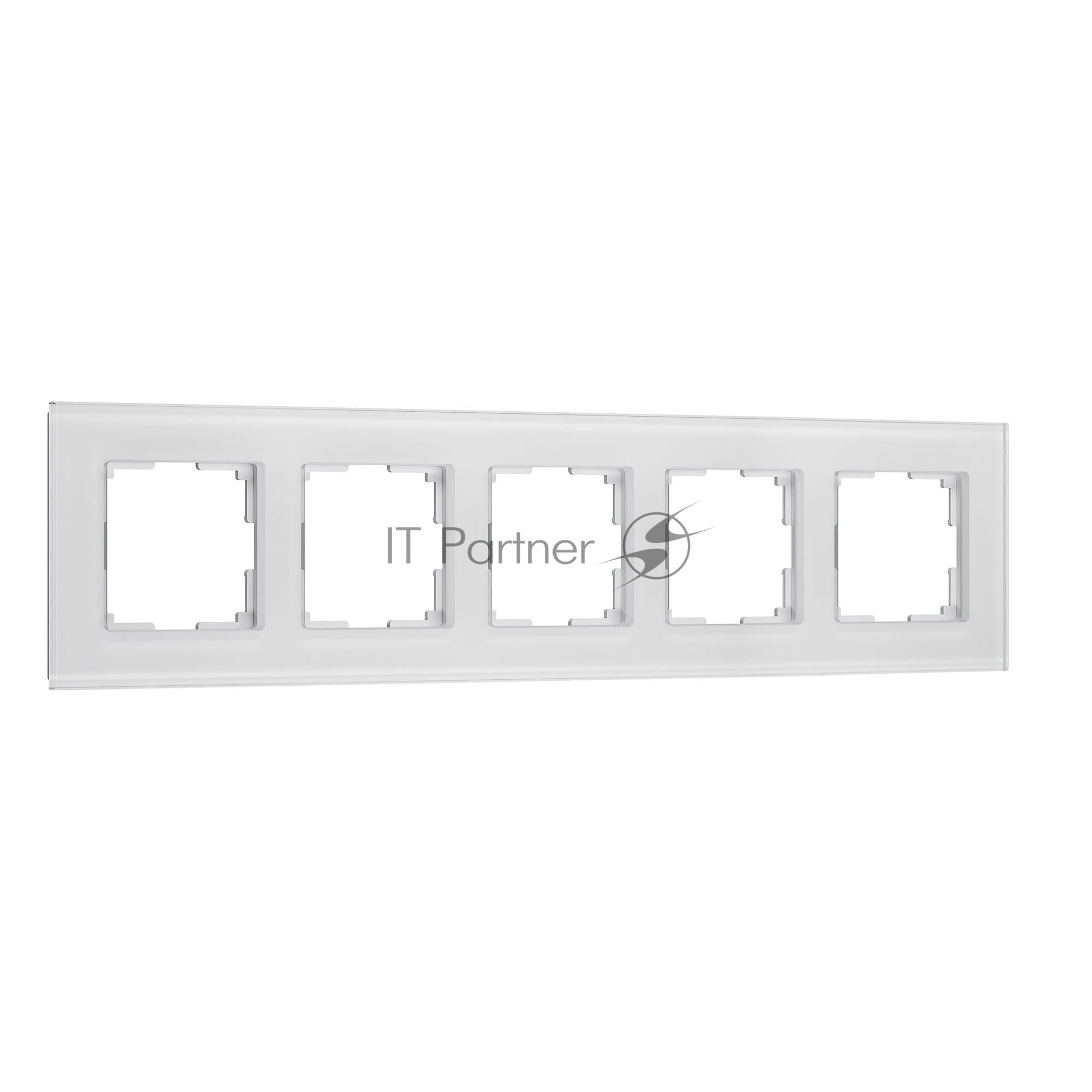 Рамка на 5 постов Senso (белый, стекло soft-touch) W0053101